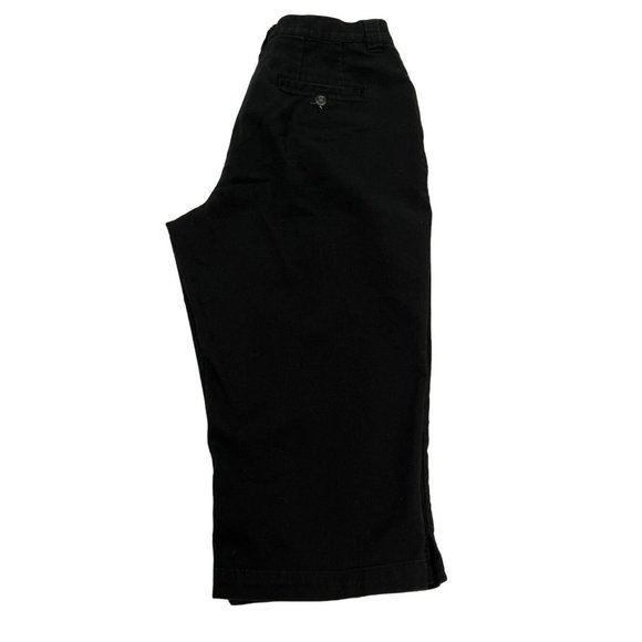 LEE JEANS Women's 12 Petite Denim Cotton Stretch Notched Zippers Pockets Black - Picture 11 of 12
